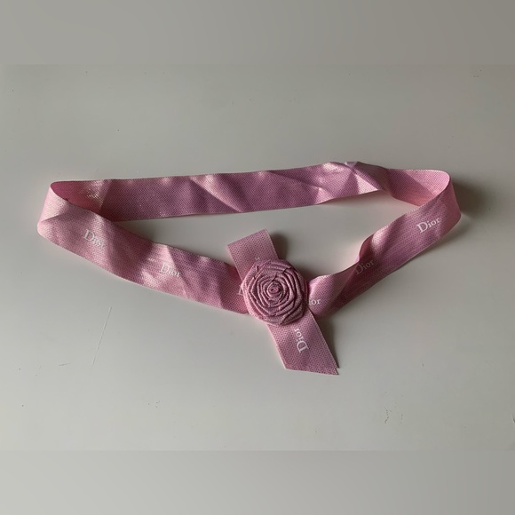 Authentic Dior Pink Floral Loop Ribbon - Picture 1 of 6